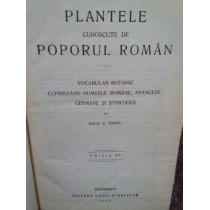 Plantele cunoscute de poporul roman