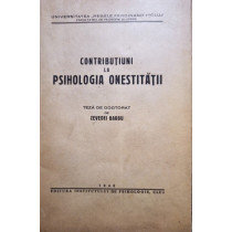 Contributiuni la psihologia onestitatii