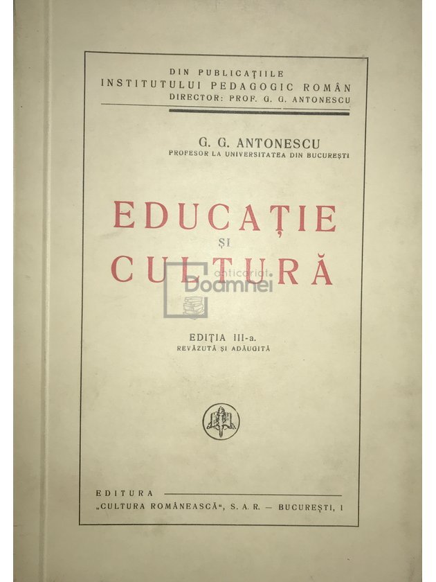 Educație și cultură (ed. III)