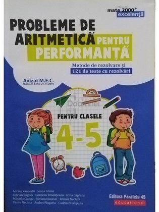 Probleme de aritmetica pentru performanta, clasele 4-5