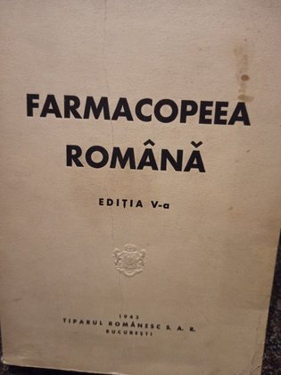 Farmacopeea Romana, editia a V-a