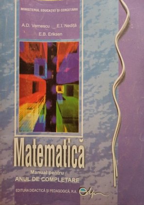 Matematica - Manual pentru anul de completare