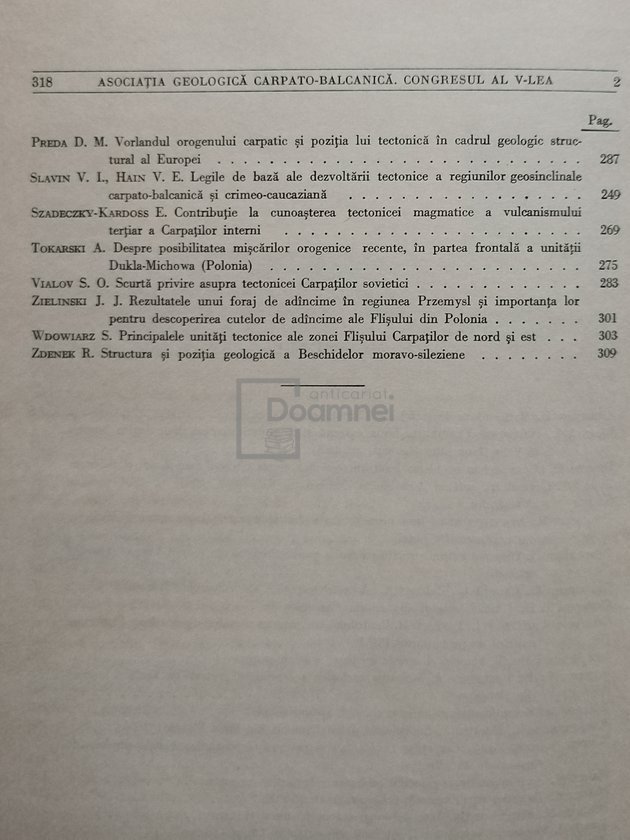 Comunicari stiintifice, Sectia III : Tectonica, Vol. IV