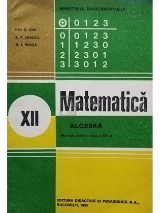 Matematica - Manual pentru clasa a XII-a, algebra