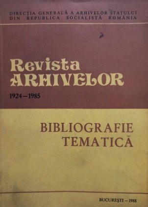 Revista arhivelor 1924