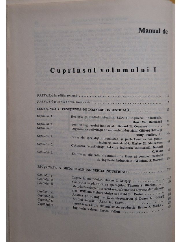 Manual de inginerie industriala, vol. I