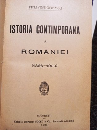 Istoria contimporana a Romaniei 1866 1900