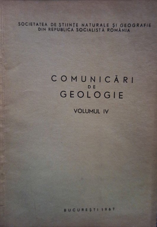 Comunicari de geologie, vol. IV