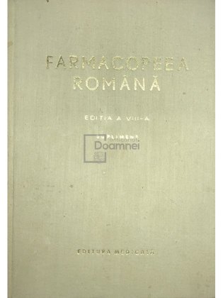 Farmacopeea română. Supliment (ed. VIII)