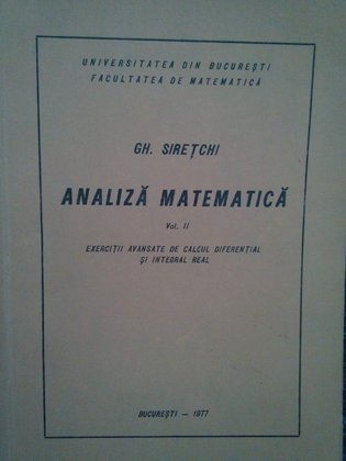Analiza matematica, vol. II