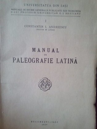 Manual de paleografie latina