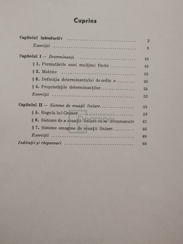 Elemente de algebra superioara - Manual pentru anul III liceu, sectia reala si licee de specialitate