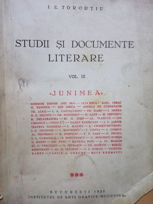 Studii si documente literare, vol. III