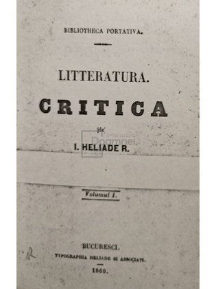 Litteratura. Critica, vol. 1