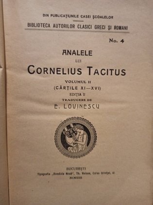 Analele lui Cornelius Tacitus, vol. II