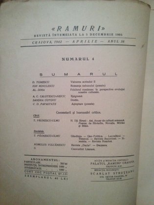 Revista literara anul al XXXVII-lea, nr. 4, Aprilie 1942