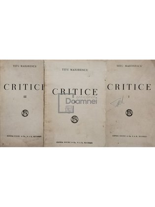 Critice, 3 vol.