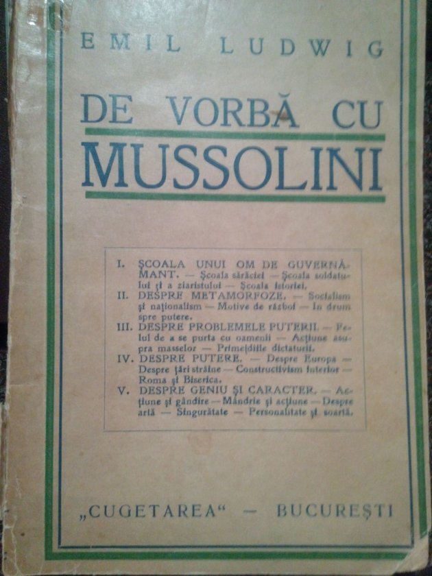 De vorba cu Mussolini