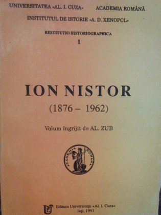 Ion Nistor (1876-1962) (dedicatie)