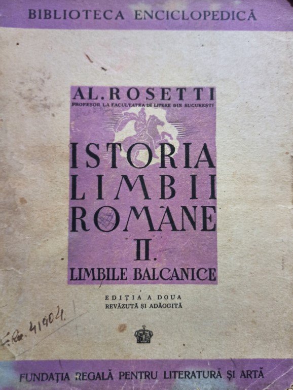 Istoria limbii romane, vol. II