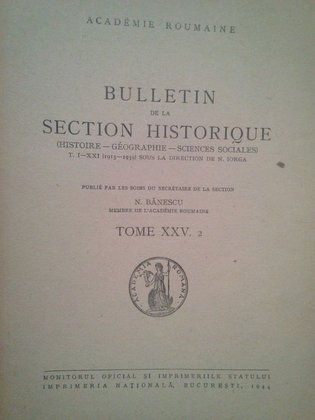 Bulletin de la section historique