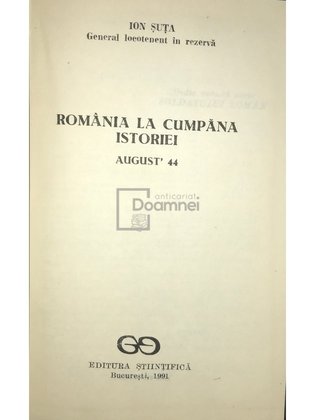 România la cumpăna istoriei