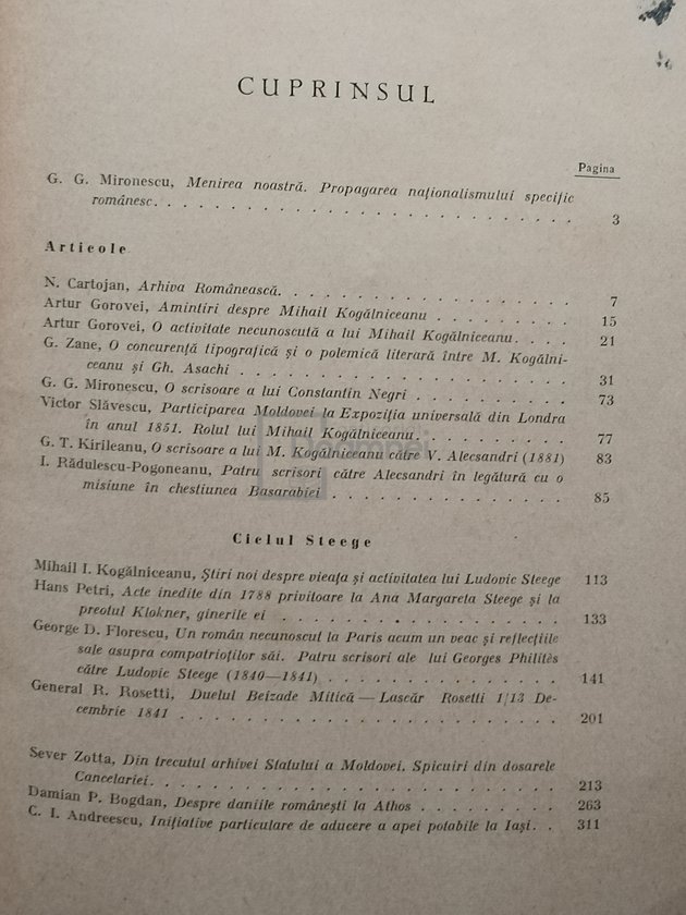 Arhiva Romaneasca, tomul VI