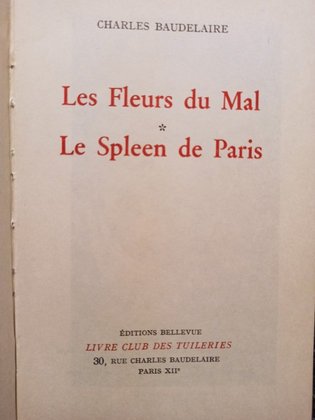 Les Fleurs du Mal. Le Spleen de Paris
