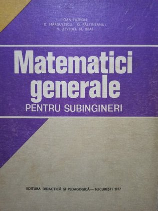 Matematici generale pentru subingineri
