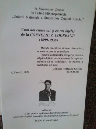 Cum am cunoscut si ceam inteles de la Corneliu Z. Codreanu