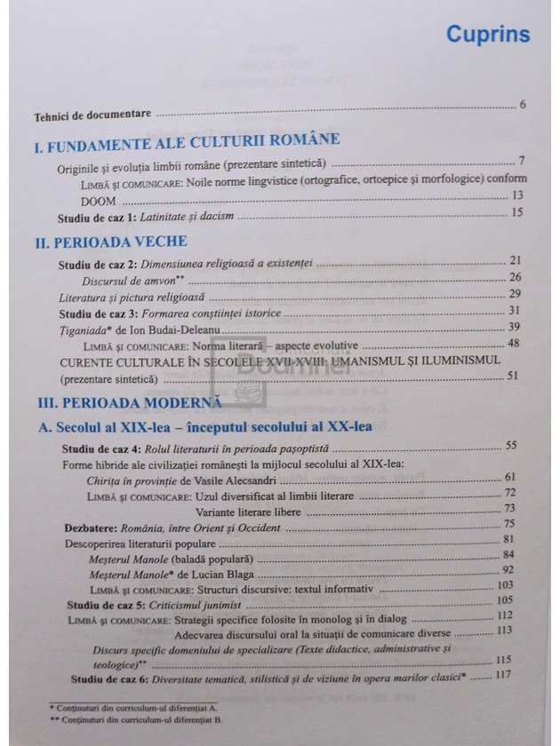 Limba și literatura română - Manual pentru clasa a XI-a