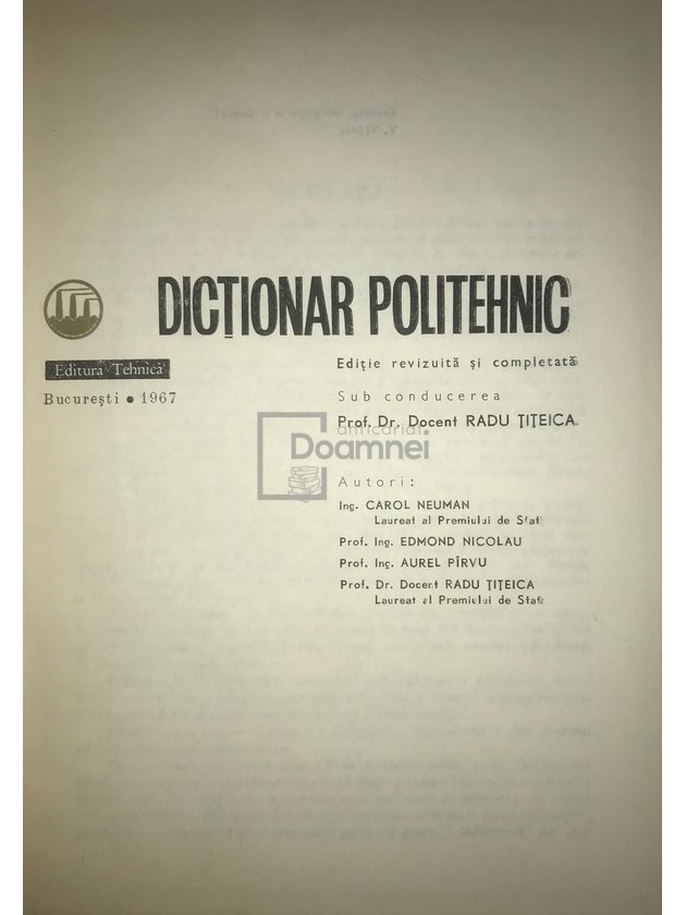 Dicționar politehnic