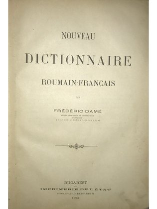 Nouveau dictionnaire roumain-francais (A-L)