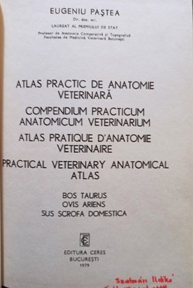 Atlas practic de anatomie veterinara