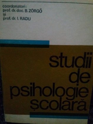 Studii de psihologie scolara
