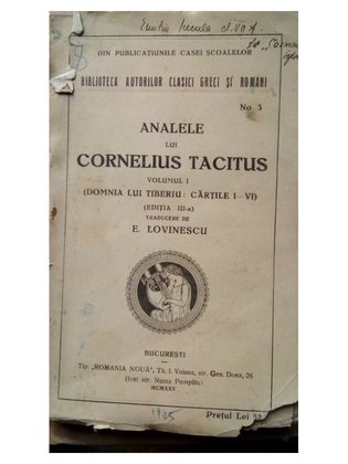 Analele lui Cornelius Tacitus: Domnia lui Tiberiu