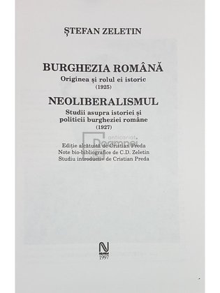 Burghezia Romana, vol. 3 - Neoliberalismul