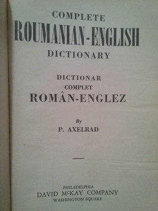 Complete roumanian-english dictionary