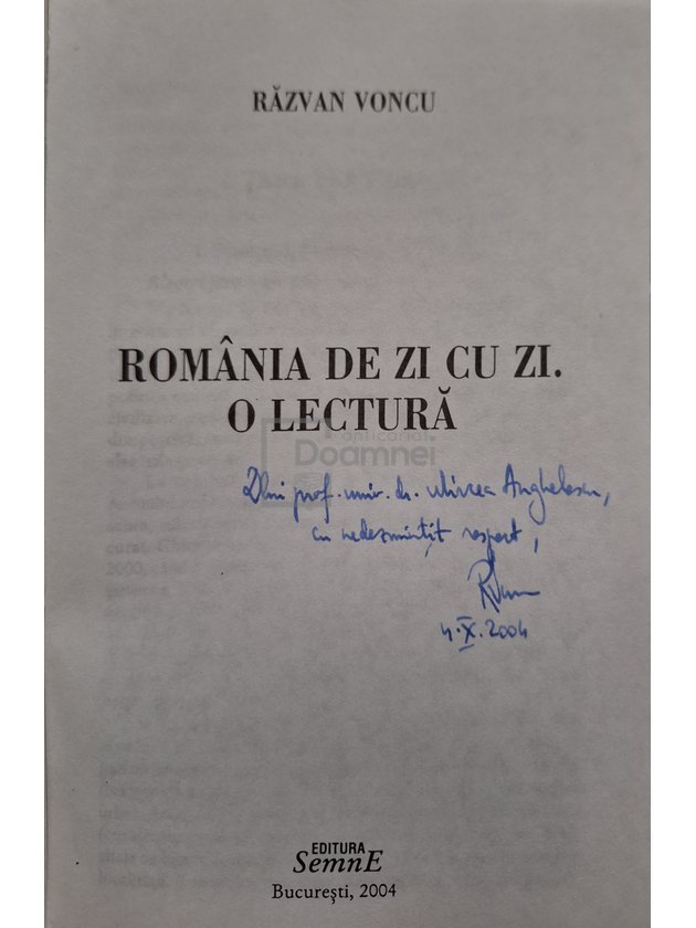 Romania de zi cu zi - O lectura (semnata)