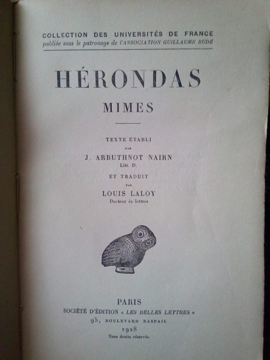 Herondas mimes