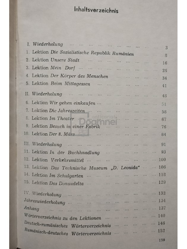 Limba germana - Manual pentru anul II de studiu