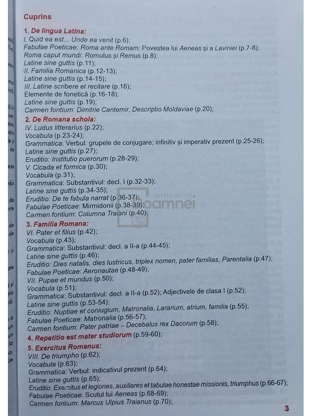 Limba latina - Manual pentru clasa a VIII-a