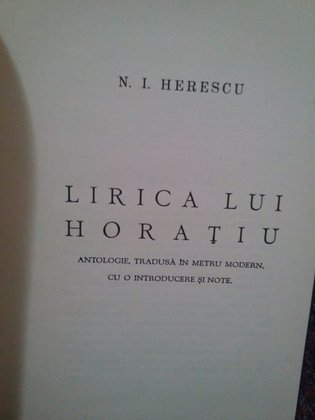 Lirica lui Horatiu