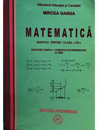 Matematica. Manual pentru clasa a XI-a