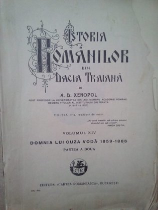 Istoria Romanilor din Dacia Traiana, vol. XIV partea a doua