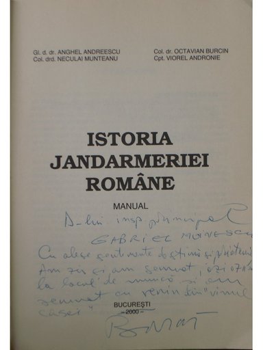 Istoria Jandarmeriei Romane