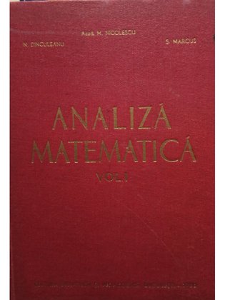 Analiza matematica, vol. 1