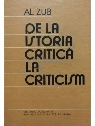De la istoria critica la criticism (semnata)