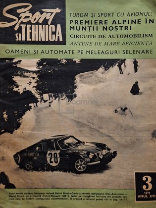 Revista Sport si tehnica, nr. 3, anul XVII, 1971