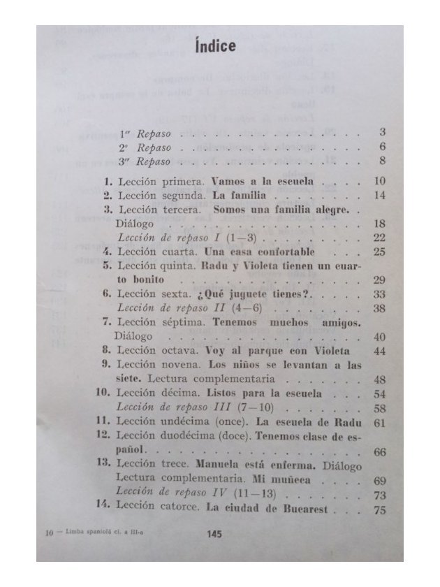 Limba spaniola - Manual pentru clasa a III-a